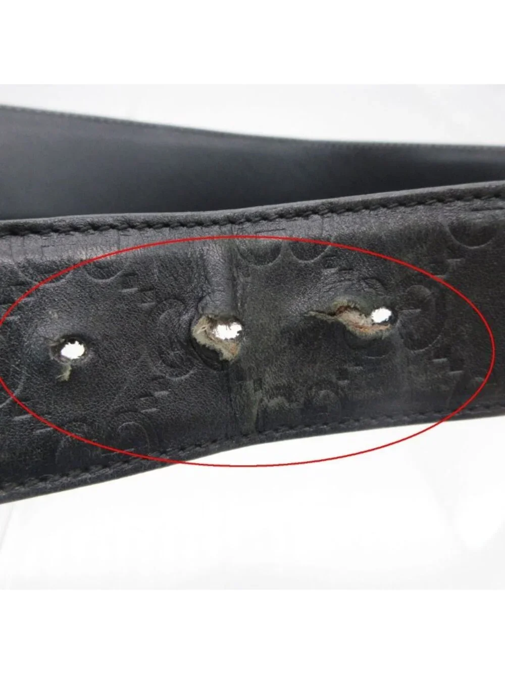Gucci Belt Leather Interlocking GG Guccissima Black